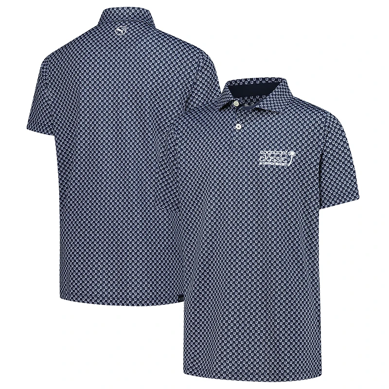 Youth Puma  Navy Cognizant Classic MATTR Micro Floral Polo
