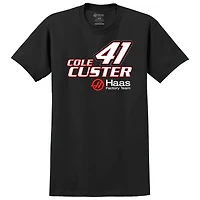 T-shirt noir pour homme Haas Factory Team Cole Custer #41