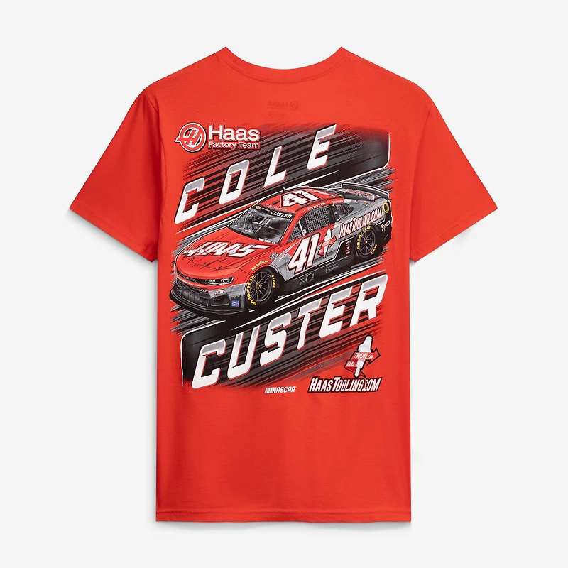 T-shirt homme Haas Factory Team Red Cole Custer #41 Tooling