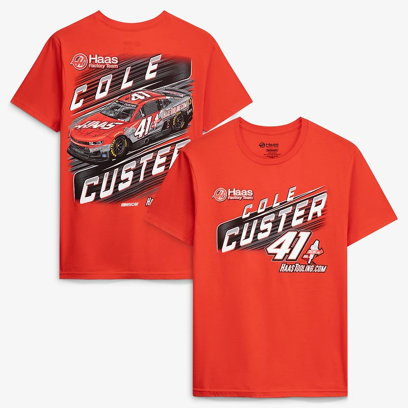T-shirt homme Haas Factory Team Red Cole Custer #41 Tooling