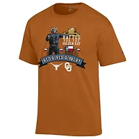 Men's Champion Texas Orange Longhorns vs. Oklahoma Sooners Red River Rivalry Big Tex Battle For The Golden Hat T-Shirt