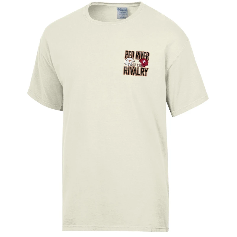 Men's ComfortWash  Cream Texas Longhorns vs. Oklahoma Sooners Red River Rivalry T-Shirt