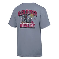 Men's ComfortWash Gray Texas Longhorns vs. Oklahoma Sooners Red River Rivalry Big Tex Match Up T-Shirt