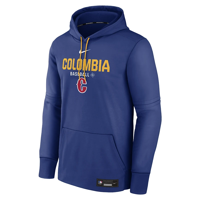 Men's Nike Royal Colombia Baseball 2026 World Classic Authentic Collection Therma-FIT Hoodie