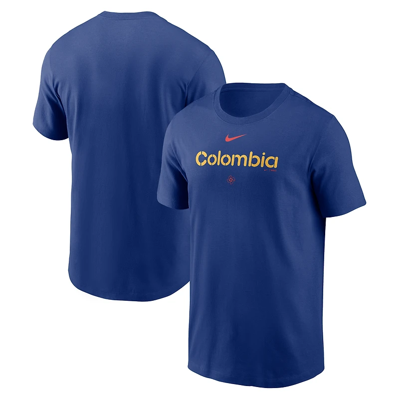T-shirt Nike Royal Colombia Baseball 2026 World Classic pour homme