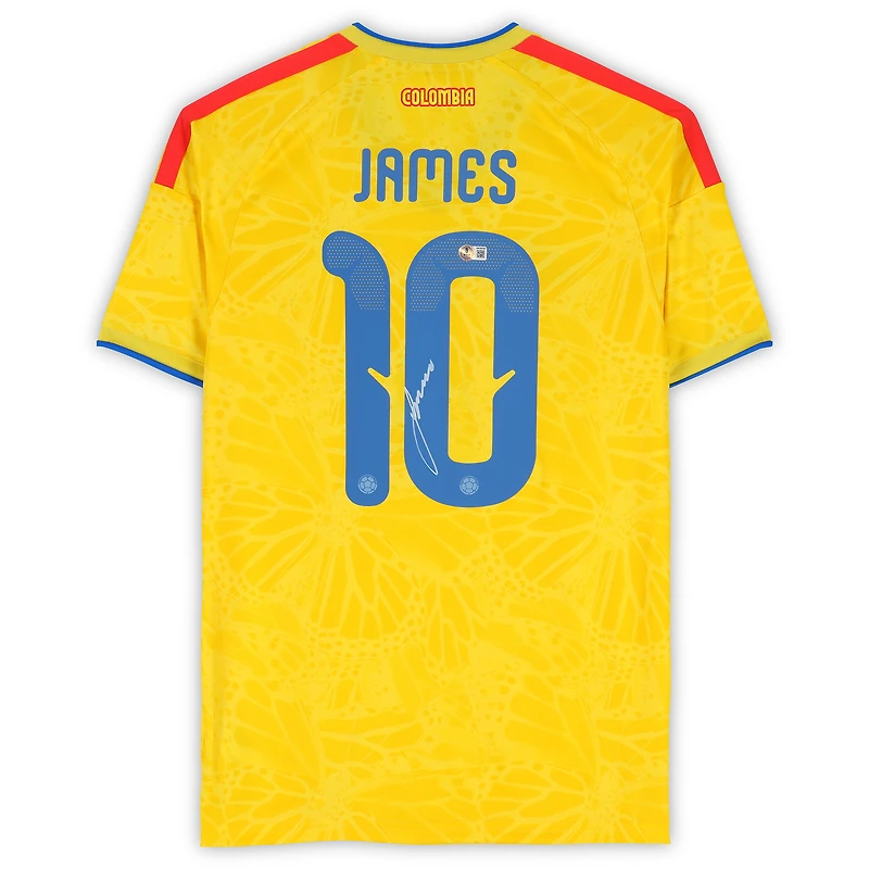 James Rodríguez Colombia National Team Autographed Adidas 2026 Home Soccer Jersey
