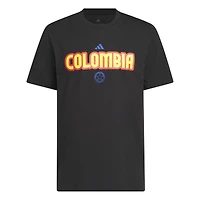 T-shirt adidas noir pour homme, équipe nationale de Colombie, logo Hook