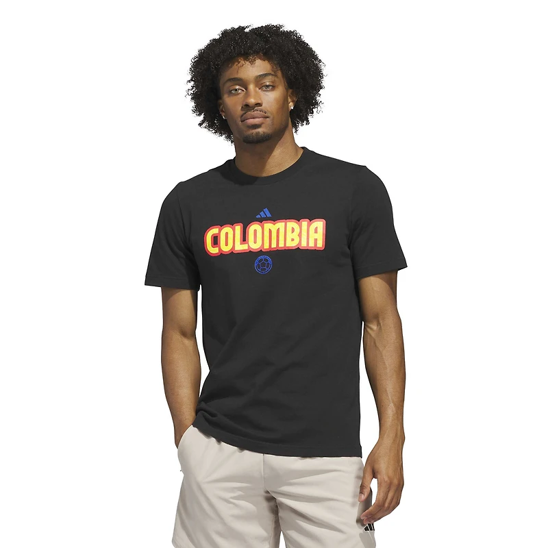 Men's adidas Black Colombia National Team Jersey Hook T-Shirt