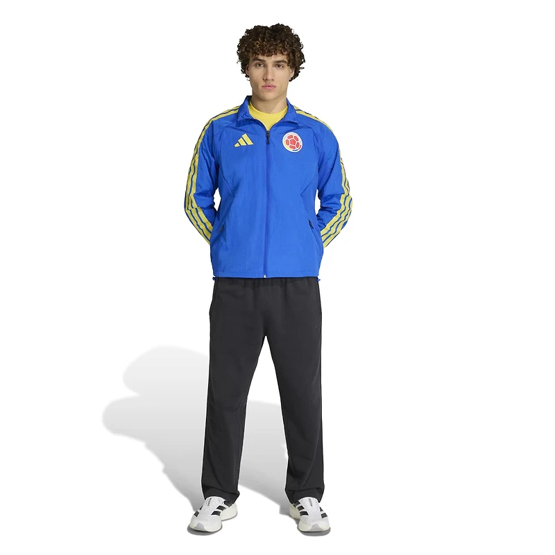 Men's adidas Blue Colombia National Team 2026 Home Full-Zip Game Day Anthem Jacket
