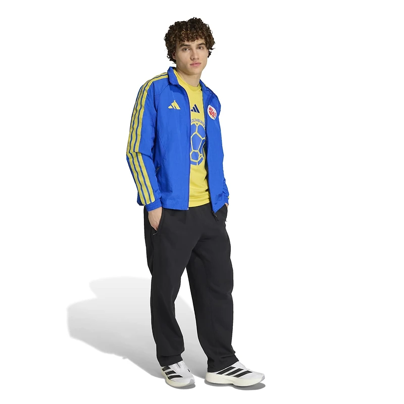 Men's adidas Blue Colombia National Team 2026 Home Full-Zip Game Day Anthem Jacket