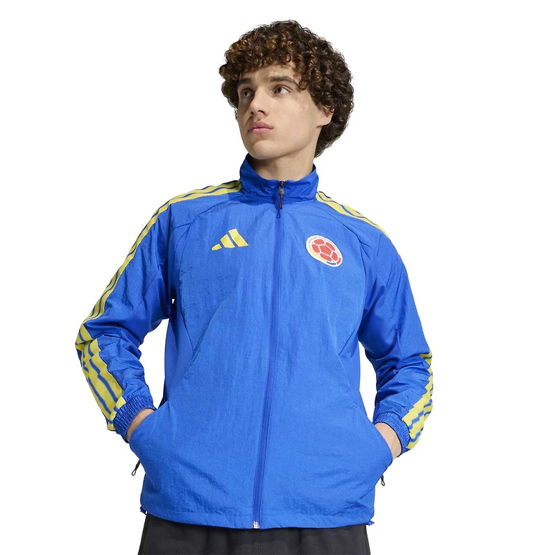 Men's adidas Blue Colombia National Team 2026 Home Full-Zip Game Day Anthem Jacket