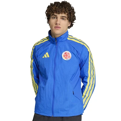Men's adidas Blue Colombia National Team 2026 Home Full-Zip Game Day Anthem Jacket