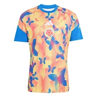 Maillot d'avant-match adidas bleu pour homme de l'équipe nationale Colombie 2026