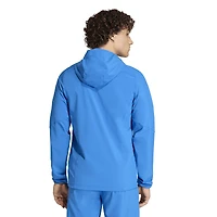 Men's adidas  Blue Colombia National Team FIFA x World Cup 2026 Tiro Travel Raglan Full-Zip Windbreaker Hoodie