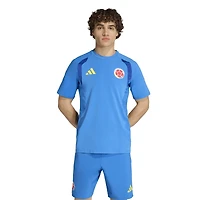 T-shirt de voyage adidas bleu pour homme, équipe nationale Colombie, FIFA x Coupe du Monde Tiro