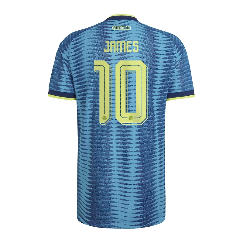Maillot authentique extérieur adidas James Rodríguez Turquoise de l'équipe nationale Colombie 2026