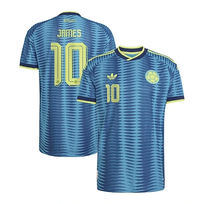 Maillot authentique extérieur adidas James Rodríguez Turquoise de l'équipe nationale Colombie 2026