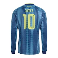 Maillot réplique extérieur à manches longues adidas James Rodríguez turquoise de l'équipe nationale Colombie 2026 pour homme