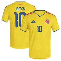 Maillot domicile authentique adidas James Rodriguez jaune de l'équipe nationale Colombie 2026