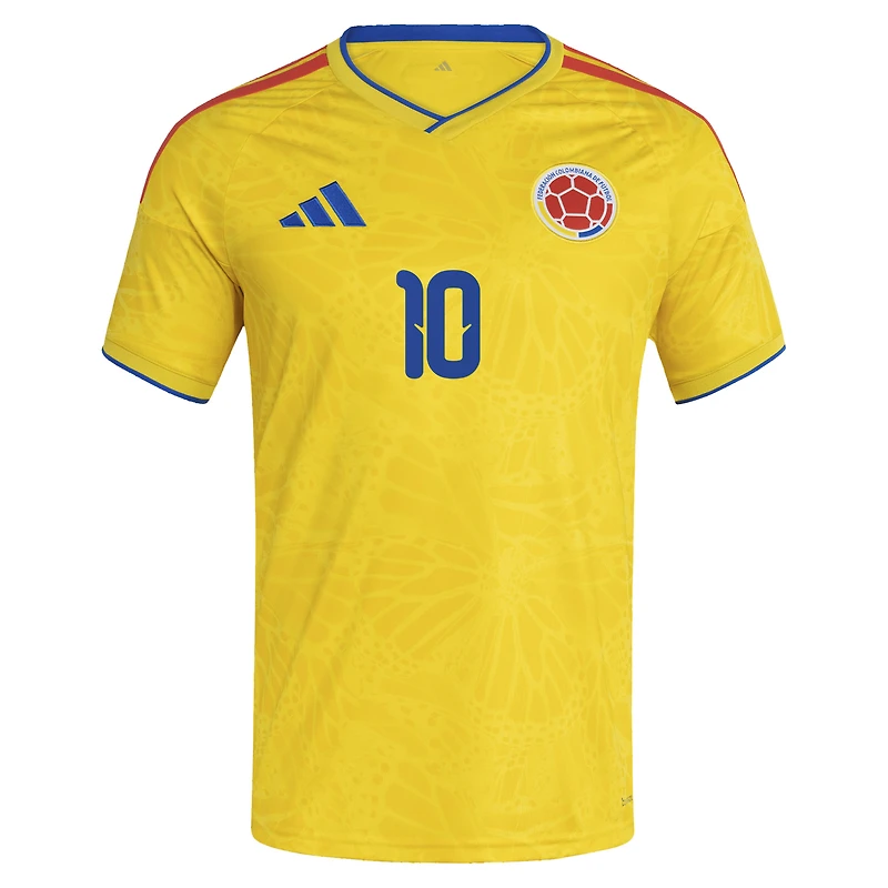 Men's adidas James Rodriguez Yellow Colombia National Team 2026 Home Replica Jersey