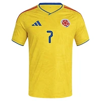 Men's adidas Luis Diaz Yellow Colombia National Team 2026 Home Replica Jersey
