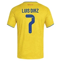 Maillot réplique domicile adidas Luis Diaz jaune de l'équipe nationale Colombie 2026 pour homme