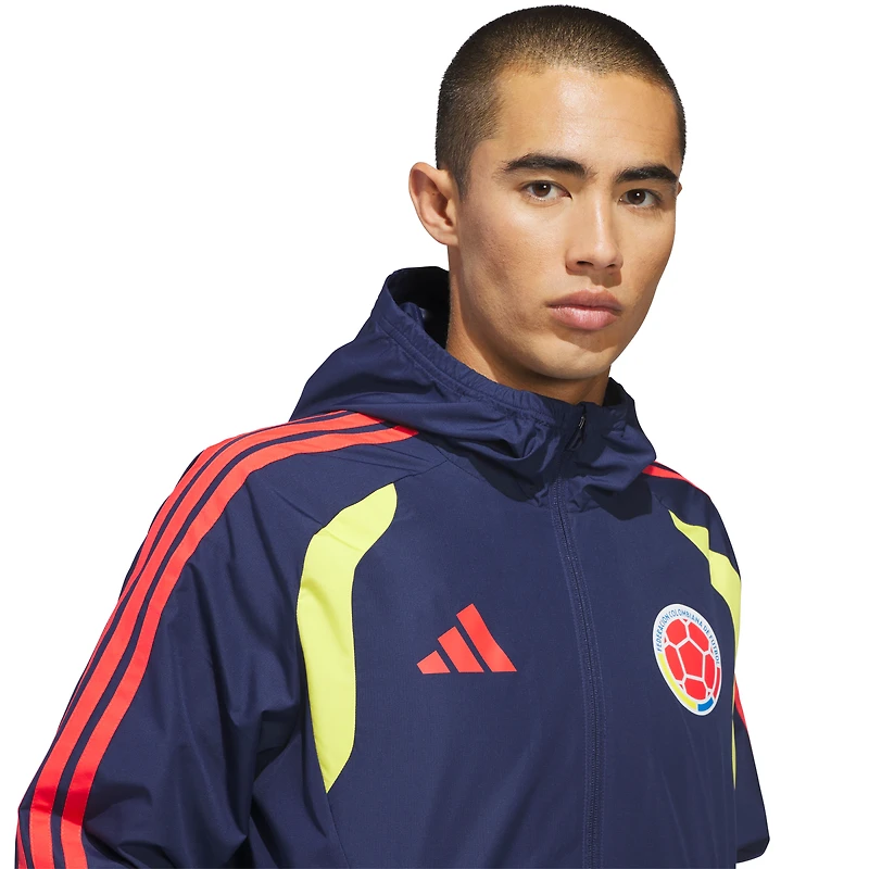 Men's adidas  Navy Colombia National Team FIFA x World Cup 2026 Tiro All Weather Full-Zip Jacket
