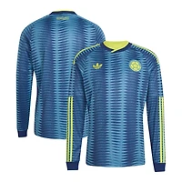 Maillot réplique extérieur à manches longues adidas turquoise de l'équipe nationale Colombie 2026 pour homme