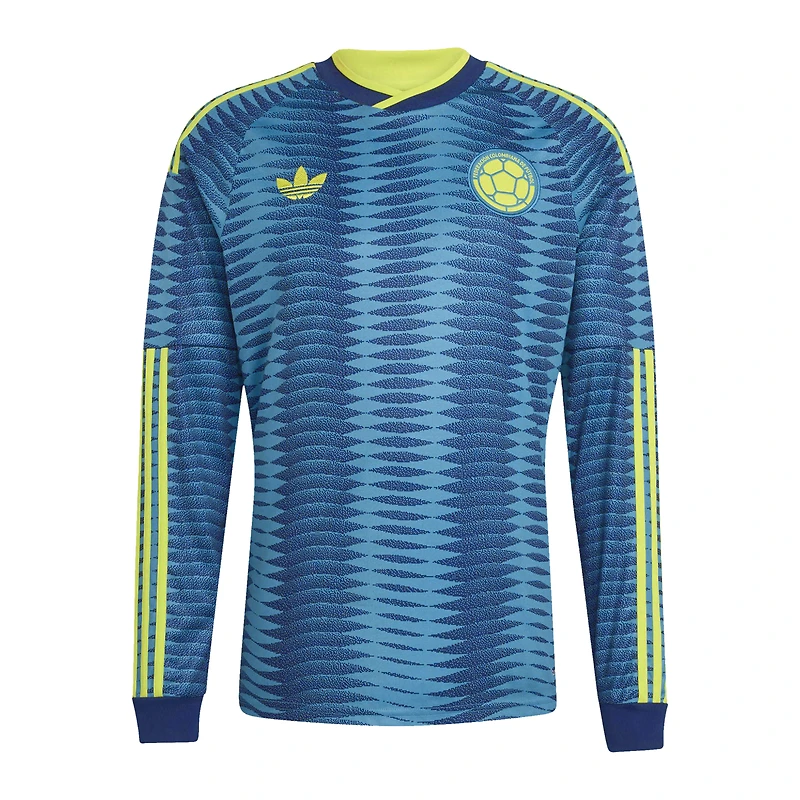 Men's adidas  Turquoise Colombia National Team 2026 Away Replica Long Sleeve Jersey