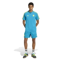 Short adidas Originals turquoise de l'équipe nationale Colombie pour homme