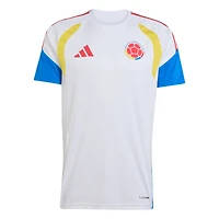 Maillot d'entraînement extérieur adidas blanc de l'équipe nationale Colombie FIFA x Coupe du Monde 2026 Tiro pour homme