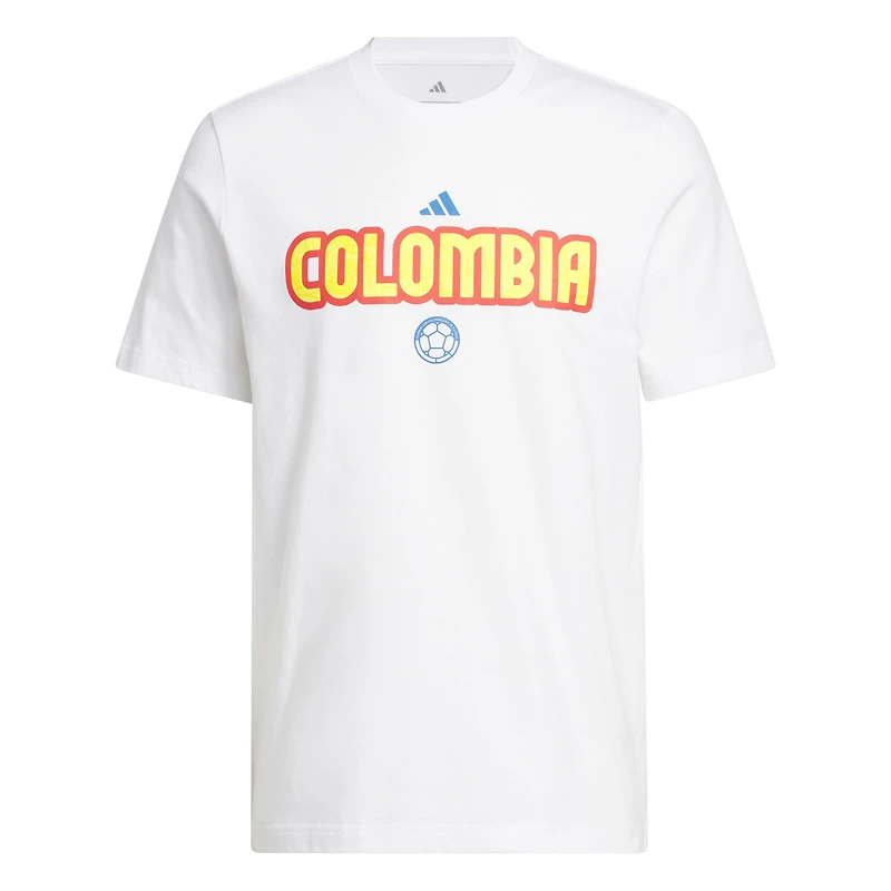 Men's adidas White Colombia National Team Jersey Hook T-Shirt