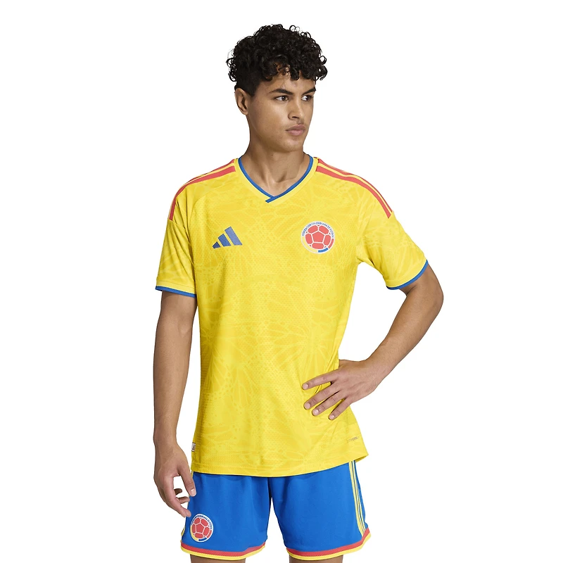 Men's adidas Yellow Colombia National Team 2026 Home On-Field Authentic Jersey