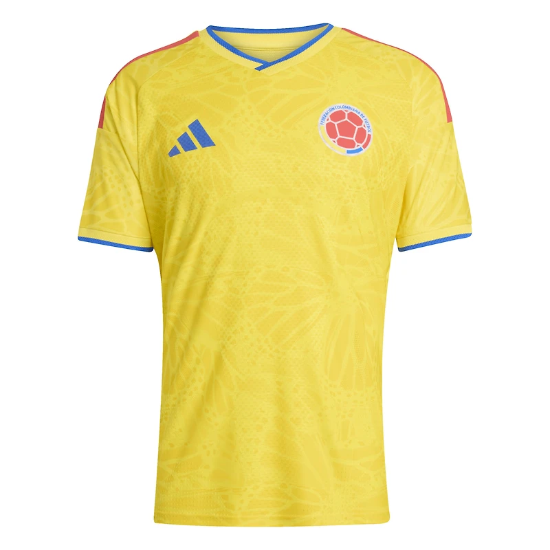 Maillot domicile authentique adidas jaune de l'équipe nationale Colombie 2026 pour homme