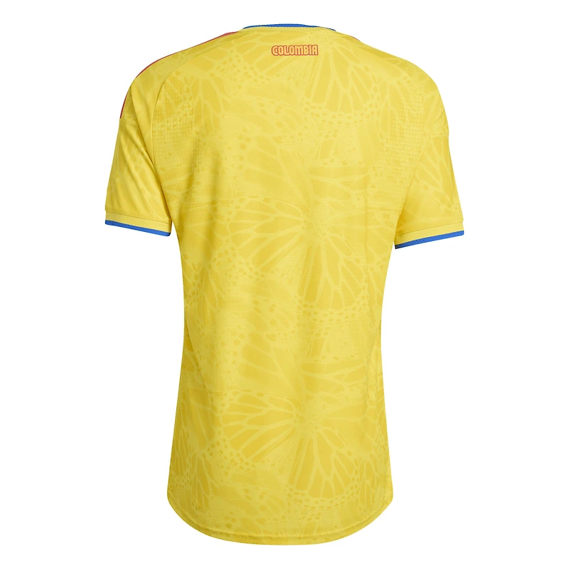 Men's adidas Yellow Colombia National Team 2026 Home On-Field Authentic Jersey
