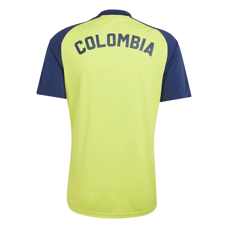 Maillot d'avant-match adidas jaune homme de l'équipe nationale Colombie 2026