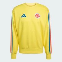 Men's adidas  Yellow Colombia National Team Alphaskin Crewneck Sweatshirt