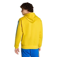 Sweat à capuche en polaire Alphaskin jaune adidas pour homme, équipe nationale de Colombie