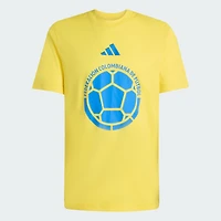 T-shirt graphique adidas Alphaskin jaune pour homme, équipe nationale de Colombie