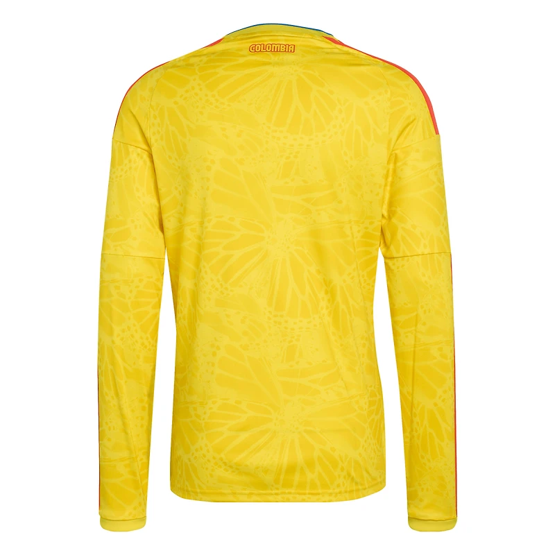 Men's adidas Yellow Colombia National Team FIFA x World Cup 2026 Home Replica Long Sleeve Jersey