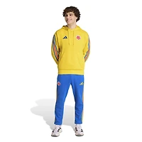 Sweat à capuche adidas Alphaskin Fleece jaune pour homme, équipe nationale de Colombie, FIFA x Coupe du Monde