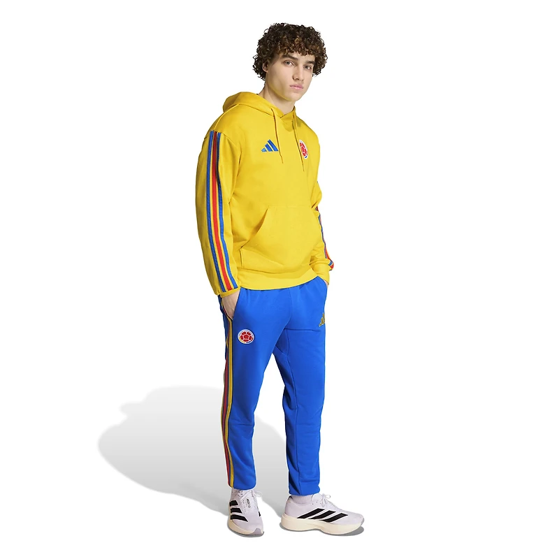 Sweat à capuche adidas Alphaskin Fleece jaune pour homme, équipe nationale de Colombie, FIFA x Coupe du Monde