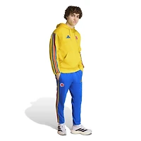 Sweat à capuche adidas Alphaskin Fleece jaune pour homme, équipe nationale de Colombie, FIFA x Coupe du Monde