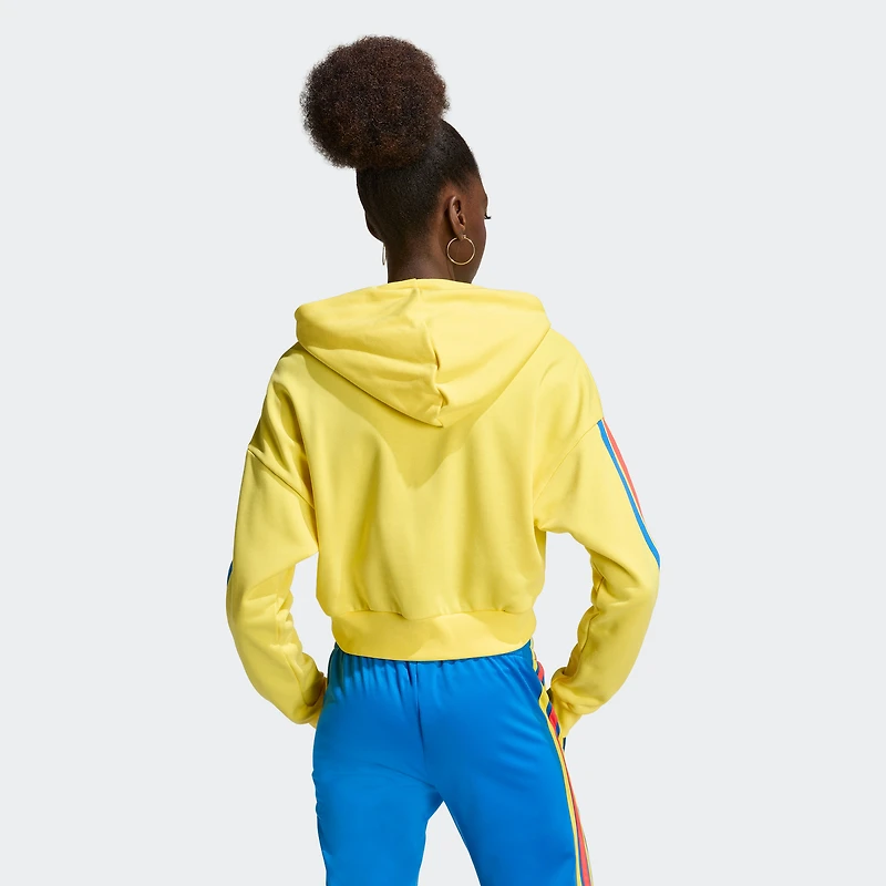 Women's adidas Yellow Colombia National Team FIFA x World Cup Alphaskin Cropped Hoodie