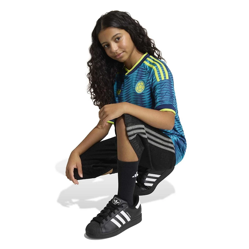 Maillot réplique extérieur adidas turquoise de l'équipe nationale Colombie 2026 pour jeunes