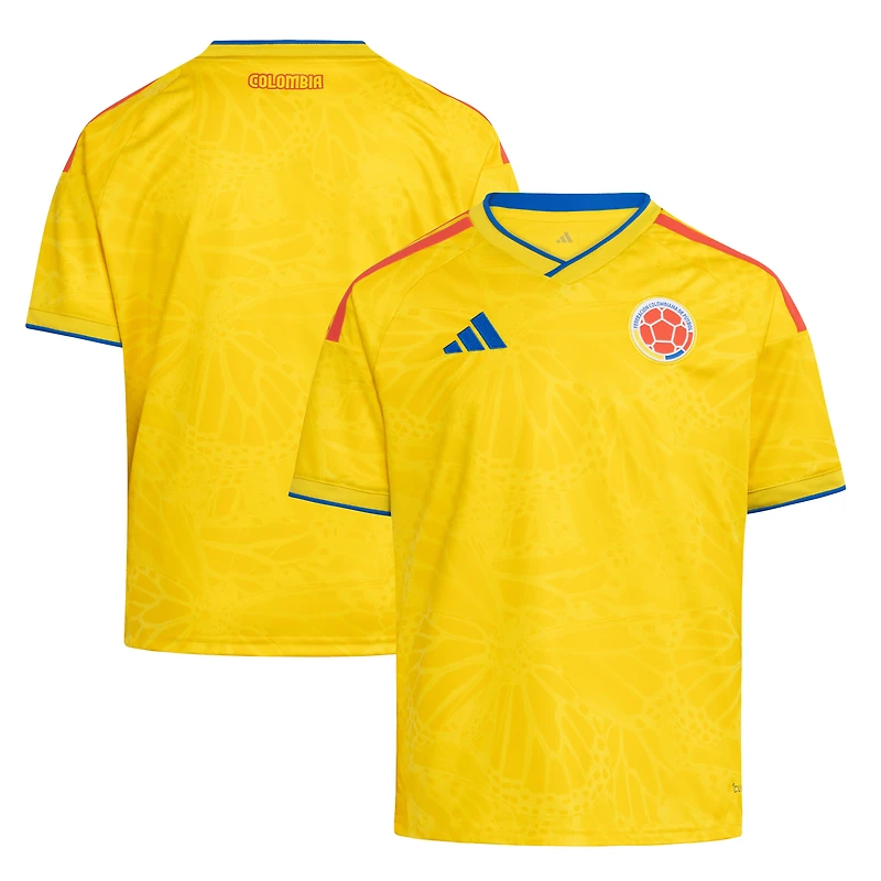 Youth adidas  Yellow Colombia National Team 2026 Home Replica Jersey