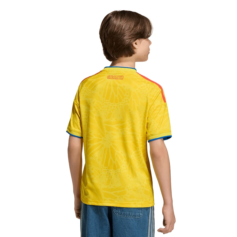 Maillot réplique domicile adidas jaune de l'équipe nationale Colombie pour jeunes (2026)