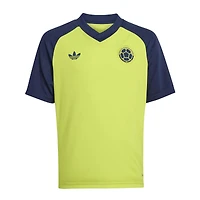 Maillot d'avant-match adidas jaune pour jeunes de l'équipe nationale Colombie 2026
