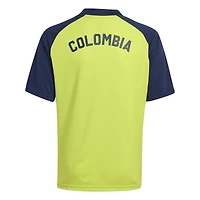 Maillot d'avant-match adidas jaune pour jeunes de l'équipe nationale Colombie 2026