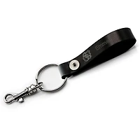 Black Colorado Avalanche Personalized Leather Loop Keychain